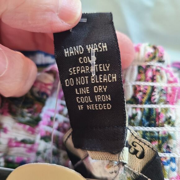 Millenium Boho Chic Mixed Print Dress Tunic Sz S Bell Sleeve Peasant Festival - Picture 7 of 7